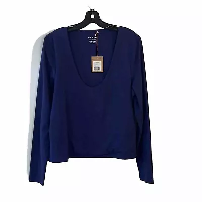 Buy NWT Boden Double Layer Scoop Neck Long Sleeve Top 16/18 • 24.12£