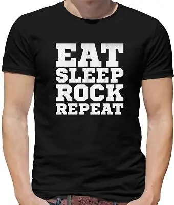 Buy Eat Sleep Rock Repeat Mens T-Shirt - Music - Musician - Band - Progressive- Roll • 13.95£