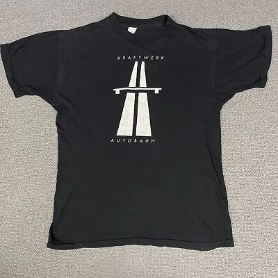 Buy KRAFTWERK T Shirt Mens XL Extra Large Black Vintage 1991 UK Tour Short Sleeve • 150£