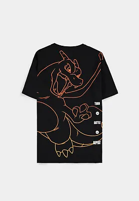 Buy Nintendo Pokemon Charizard 006 Fired Up Print Black T-shirt • 24.99£