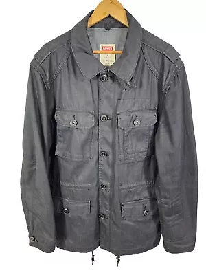 Buy Levi’s F11 Millitary Style Field Chore Jacket Size XL Men’s Waxed Utility Black  • 70£