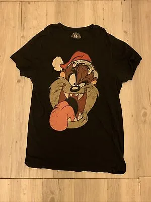 Buy VTG 1998 Looney Tunes XL /36” TAZ Black Bah Humbug Tongue Christmas T-Shirt • 7.99£