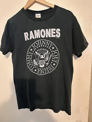 Buy Vintage Fruit Of The Loom Ramones T-Shirt Hey Ho Let’s Go Size S • 9.99£