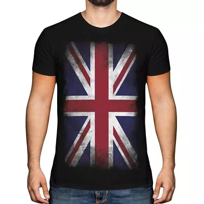 Buy MENS T-SHIRT Uk United Union Jack T-Shirt Crew Neck Flag Tshirt ABSTRACT PRINT • 6.95£