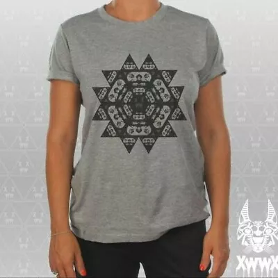 Buy XWWX BRI Blessed STAR “VULTAN Mandala” Future Prehistoric T-Shirt Guru Grey S SE • 24.99£
