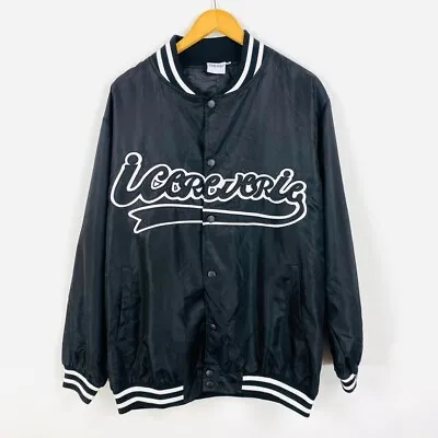 Buy Vintage Retro Style Oversized Varsity Baseball Bomber Jacket Size M • 10£