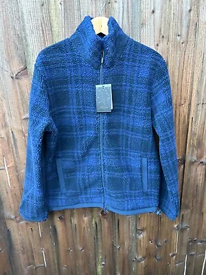 Buy Percival Sherpa Fleece Jacket Mens Fleece Full Zip Top Check Brand New Oi Polloi • 65£