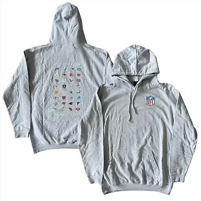 Buy NFL Hoodie American Football Mens Grey Fanatics All Teams Graphic Hoodie - New • 19.99£