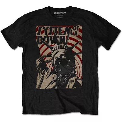 Buy SYSTEM OF A DOWN  - Unisex T- Shirt -  Liberty Bandit  - Black Cotton  • 16.99£