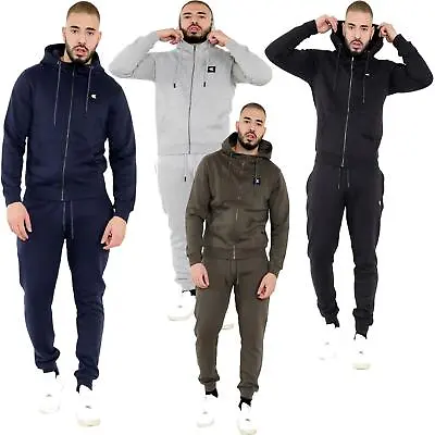Buy Mens Zip Up Hoodie Plus Size Fleece Long Sleeve Plain Drawstring Hooded Top • 13.99£