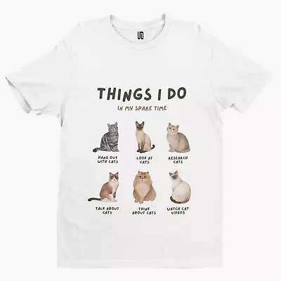 Buy Funny Cats T-Shirt -Comedy Funny Gift Film Movie TV Novelty Adult Cartoon • 11.99£