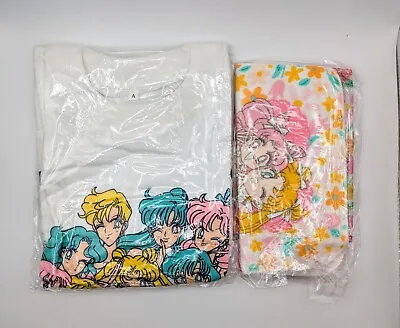 Buy Sailor Moon Stars T-shirt And Towel W/ Pouch SET Vintage 1996 Size S-M NEW Japan • 141.75£