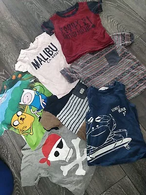 Buy Bundle 7 Tops T-shirts Summer Short Sleeved Boys Adventure Time Vest • 6£