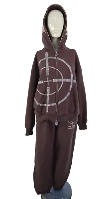 Buy Named Collective Hoodie Joggers Brown Tracksuit Baggy Crystals Embellished S M • 119.99£