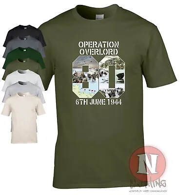 Buy Operation Overlord T-shirt 80th Anniversary D-Day June 6th 1944 WW2 Normandy • 15.99£