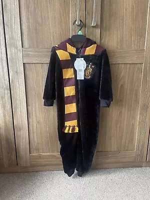 Buy F&F Black Harry Potter Gryffindor Fleece All In One Pyjamas Age 3-4 Years BNWT • 11.95£