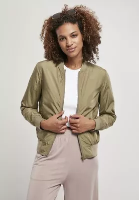 Buy Urban Classics Damen Jacke Ladies Light Bomber Jacket Khaki • 53.54£