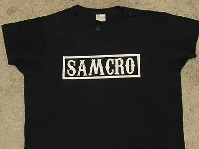 Buy SONS OF ANARCHY Samcro Block Logo T-SHIRT Ladies MED JRs 2-Sided SOA Spellout M • 12.31£