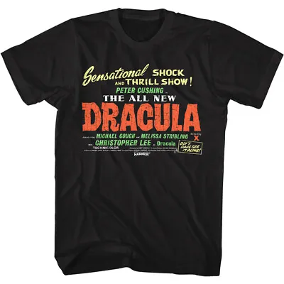 Buy Hammer Horror New Dracula Movie Sensational Shock And Thrill Show Men's T Shirt • 38.10£