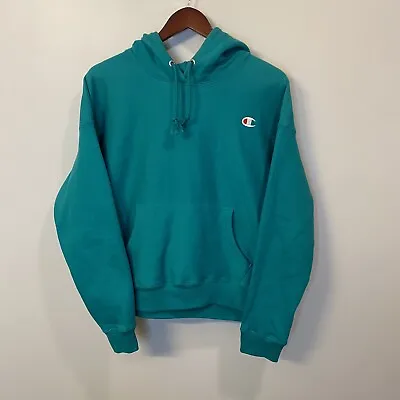 Buy Vintage 90s Y2K Champion Reverse Weave Sweatshirt Hoodie Size L  Green • 23.73£