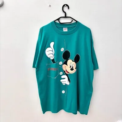 Buy Vintage Disney Mickey Mouse Florida Teal Tshirt XL • 19.99£