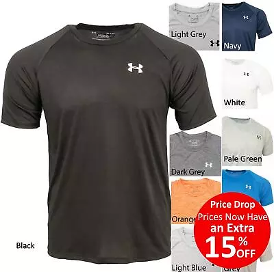 Buy Under Armour Mens T-Shirt Short Sleeve UA Gym Fitness HeatGear Crew Running New • 17.96£
