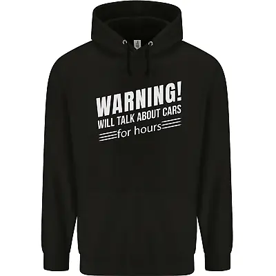 Buy Warning Will Talk About Cars Funny Mens 80% Cotton Hoodie • 19.99£
