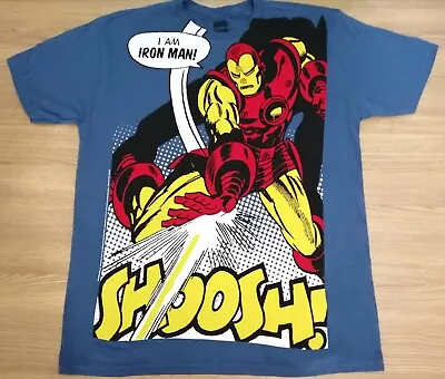 Buy Marvel Comics 2011 Iron Man  I Am Iron Man   T-Shirt Blue Size 2 XL 100% Cotton • 4.25£