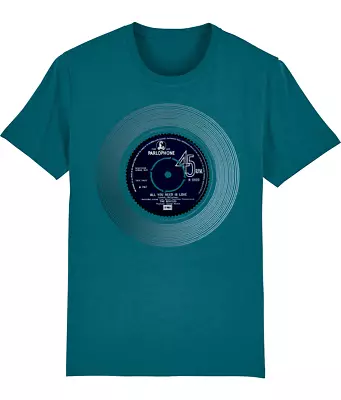 Buy Beatles Retro 60s Woman's Men's T Shirt Design Parlophone Record 45 Vinyl Label • 17.75£