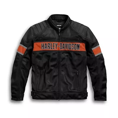 Buy HD Men's Trenton Mesh Riding Jacket, Harley Davidson Motorcycle Jacket • 47.99£