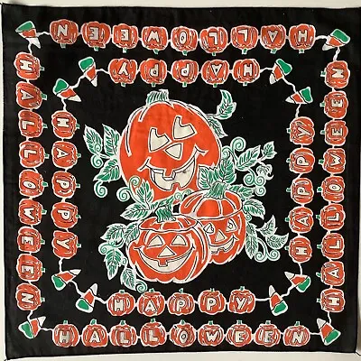 Buy $ A Black Halloween Design 21 Inch Square Vintage Cotton Bandana Head Scarf • 6.99£
