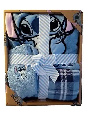 Buy Disney STITCH Ladies Cosy Fleece Pyjamas & Socks Boxed Women's PJs 14-16 Large • 30£