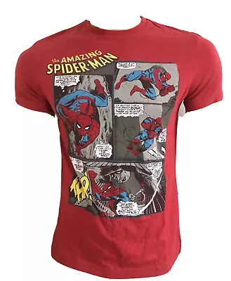 Buy Official Marvel Comics Amazing Spider-man Red 100% Cotton Tee Xl 44-46 New Rare • 14.99£
