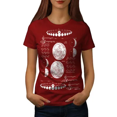 Buy Wellcoda Moon Phases Womens T-shirt, Astronomy Casual Design Printed Tee • 15.99£