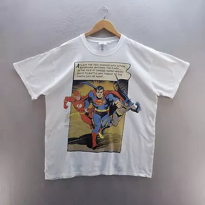 Buy DC Comics T Shirt XL White Superman Batman Flash Short Sleeve Cotton Mens • 8.09£