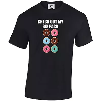 Buy Check Out My Six Pack T-shirt Funny Doughnut Ironic Novelty Top Adults Teens Kid • 9.99£