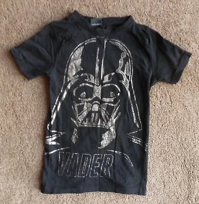 Buy George Black StarWars 'Darth Vader Patterned' T-shirt Size 5-6 Years • 0.99£