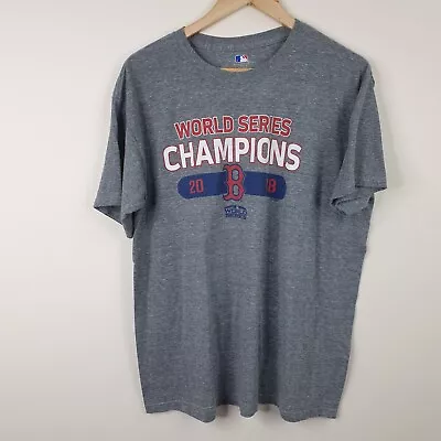 Buy MLB Boston Red Sox T-Shirt Mens XL Grey Baseball 2018 World Series Champion • 11.99£