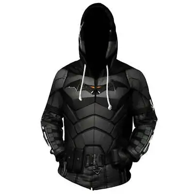 Buy 2022 Batman Superhero Bruce Wayne Cosplay Zipper Hoodie Sweatshirts Jacket Coat • 22.79£