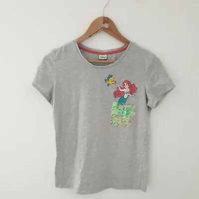 Buy Disney The Little Mermaid T Shirt Top - 3D Grey Size 8 - George Asda • 4.99£