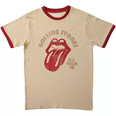 Buy The Rolling Stones US Tour 78 Natural Ringer T-Shirt NEW OFFICIAL • 16.39£