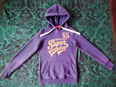 Buy Superdry Hoodie Tokyo City 65 Purple Orange Thick Chunky Quality Size S 36 Chest • 9.99£