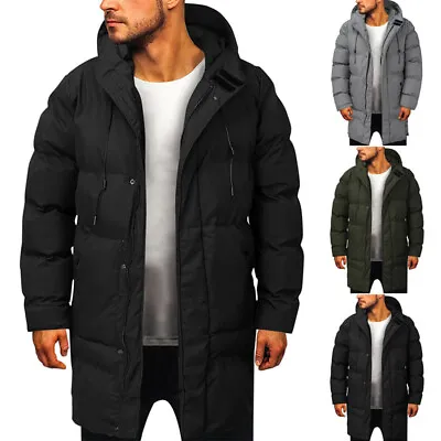 Buy Mens Winter Zip Up Jacket Quilted Bubble Coat Plain Padded Puffer Warm Coats • 28.99£