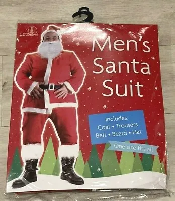 Buy ADULT SANTA SUIT FATHER CHRISTMAS FANCY DRESS COSTUME XMAS OUTFIT.1Size Fits ALL • 8.99£