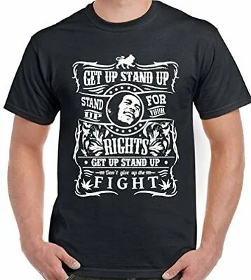 Buy Marley T-Shirt Get Up Stand Up Mens Reggae Jamaica Unisex Tee Top • 6.99£