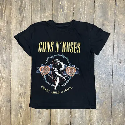 Buy Guns And Roses T-Shirt 90s Sweet Child Of Mine Graphic Tee, Black, Womens Small • 14£
