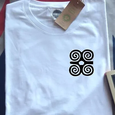 Buy Ram's Horns T-Shirt - Tribal Symbol, Adinkra, Dwennimmen, S-XXL, Organic Cotton • 23.75£