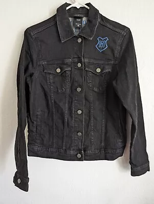 Buy Harry Potter Ravenclaw Dark Gray Trucker Denim Jacket Jr Womens Medium Button Up • 19.29£