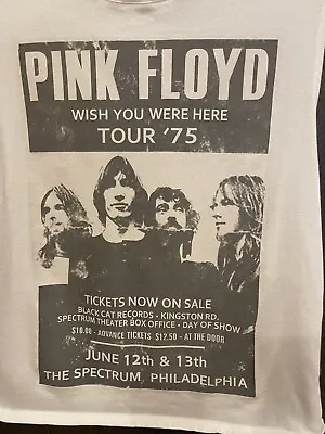 Buy Pink Floyd Wish You Were Here Tour 1975 Philadelphia T Shirt Mens XS Retro • 23.67£