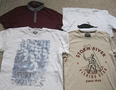 Buy Mens T-Shirts, Bundle Of 4 Brave Soul, Atticus, Star Wars, Storm River, Size XL • 8£